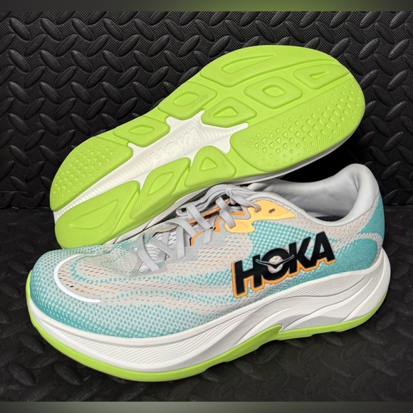 Hoka One One Rincon 4 Running Walking Shoes Grey Aqua‎ 1155130CCQ Mens Size 12.5